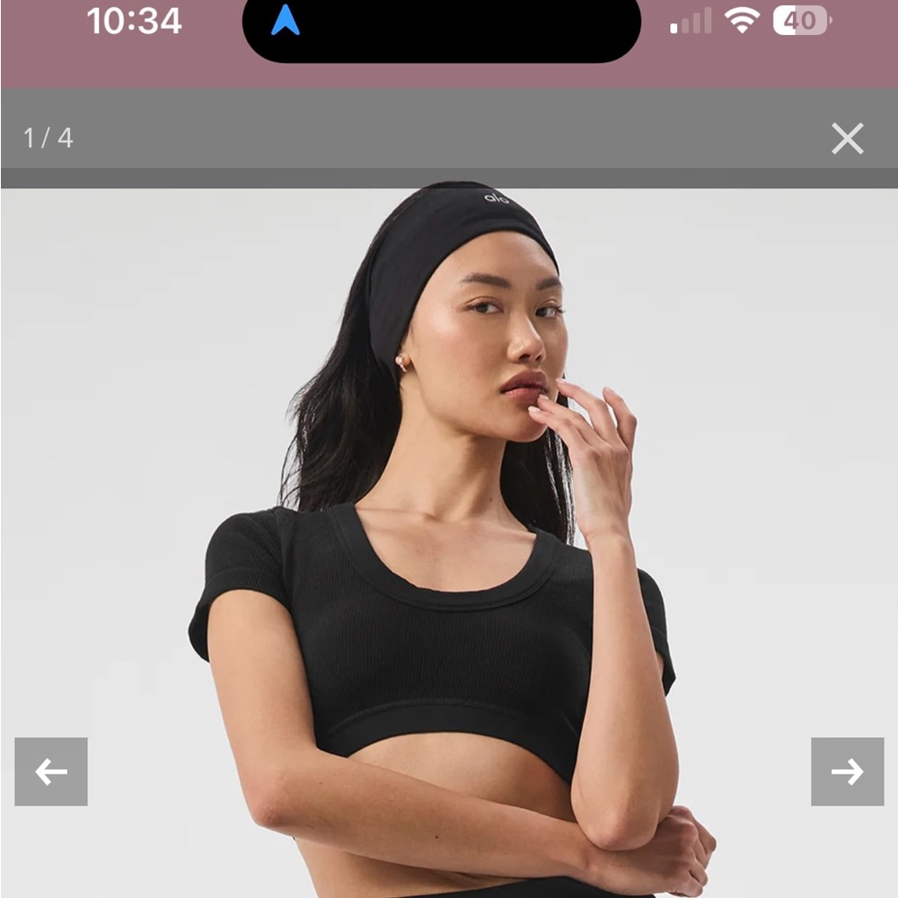 Alo Cropped Ribbed Top